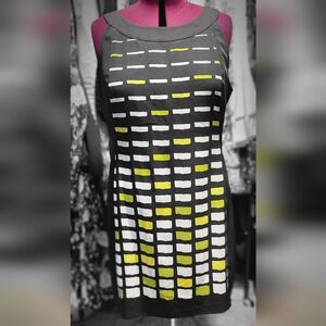 Voir Voir Black and Yellow Patterned Dress